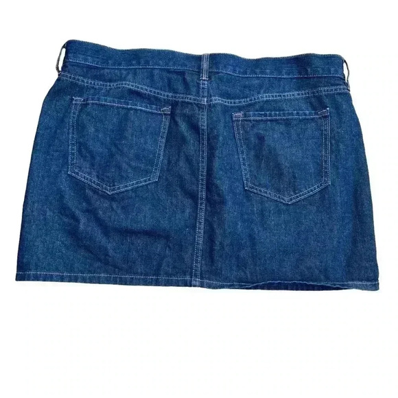 OLD NAVY DENIM MINI SKIRT•SIZE 14• DARK BLUE• - Picture 4 of 7